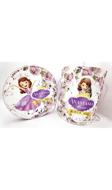 Trusou botez mov cu printese si flori Printesa Sofia 14